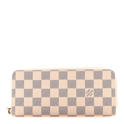 Louis Vuitton Damier Azur Clemence Wallet Rose Ballerine 1 of 6