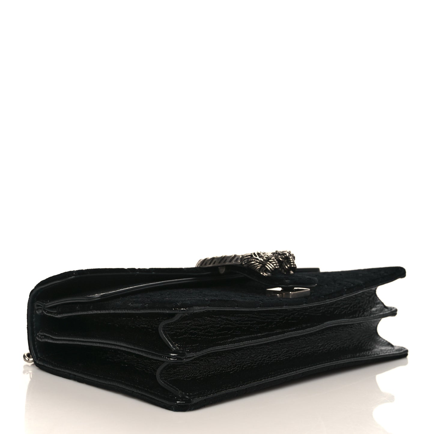Velvet GG Monogram Small Dionysus Shoulder Bag Black
