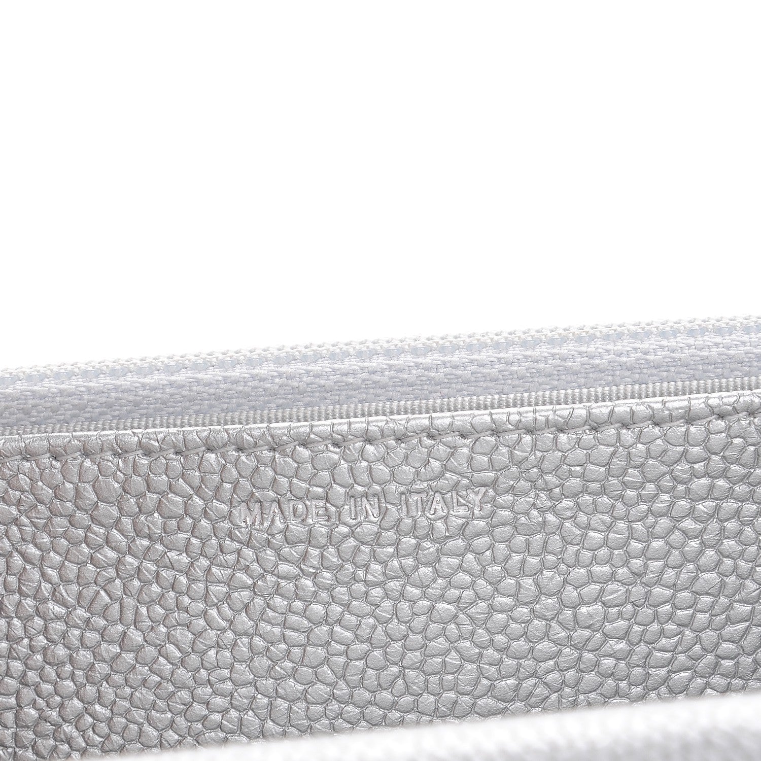 Chanel Metallic Caviar Quilted Wallet on Chain WOC Silver 7 of 8