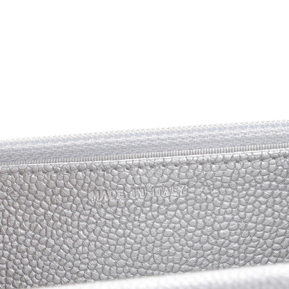 Chanel Metallic Caviar Quilted Wallet on Chain WOC Silver 7 of 8
