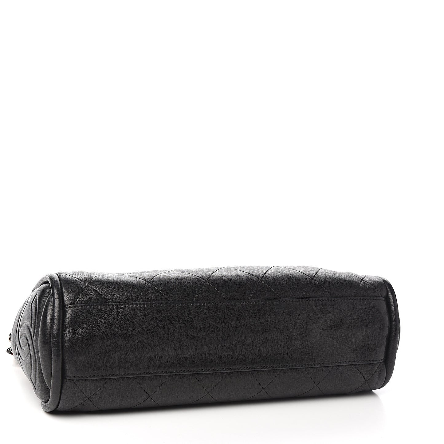 Lambskin Stitched Medium Ultimate Soft Tote Black