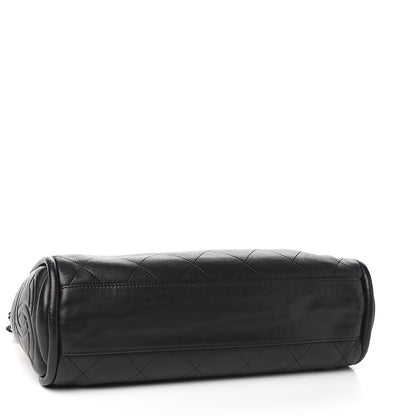Chanel Lambskin Stitched Medium Ultimate Soft Tote Black 3 of 9