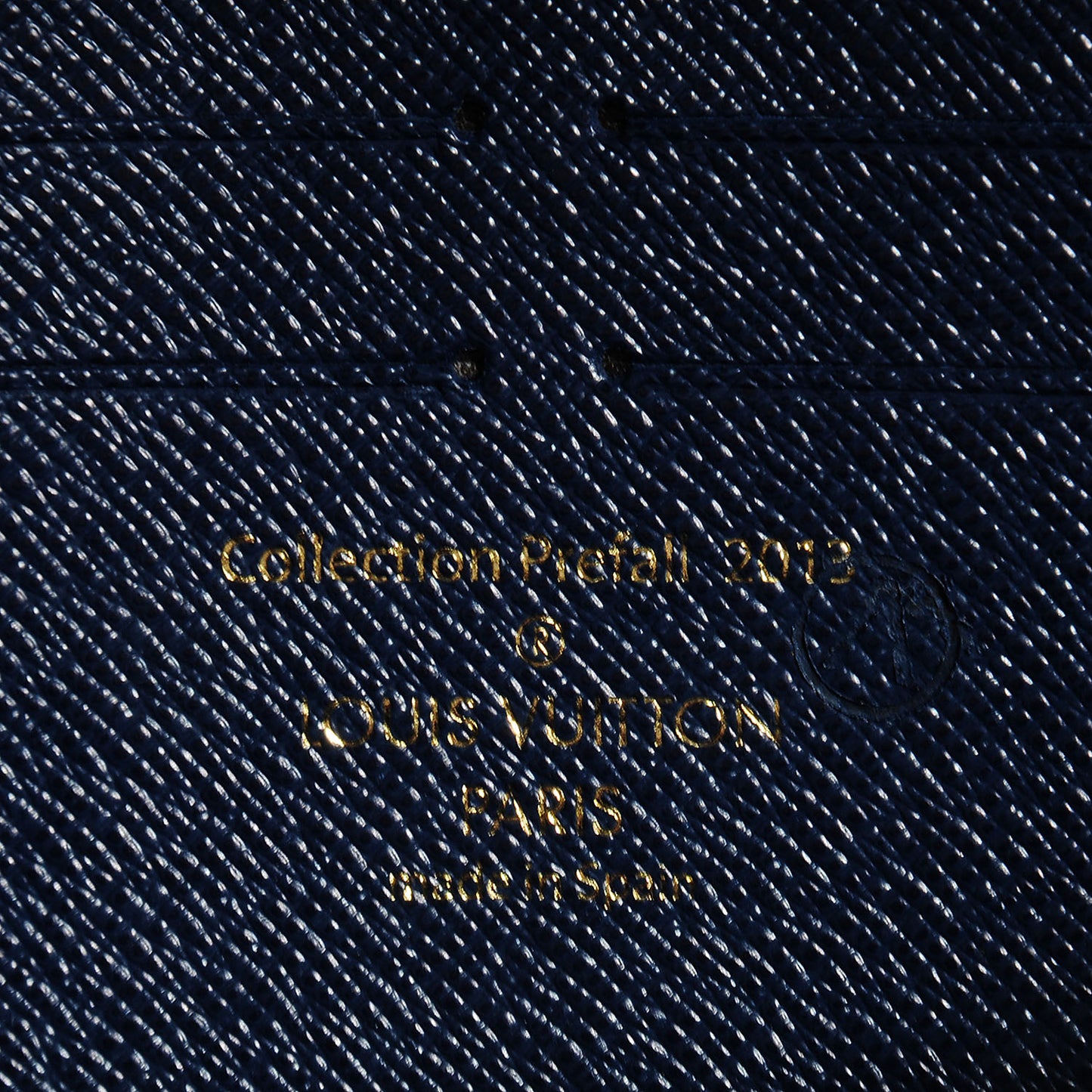 Damier Paillettes Zippy Wallet Blue