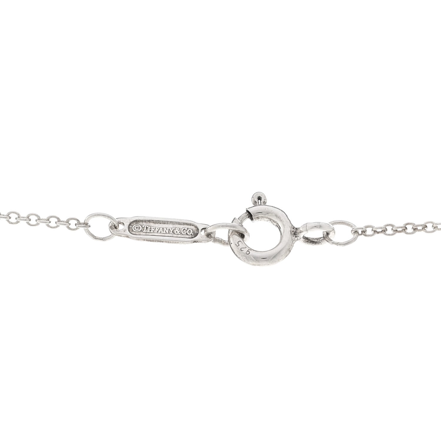 Tiffany Sterling Silver Small Heart Key Pendant Necklace 4 of 5