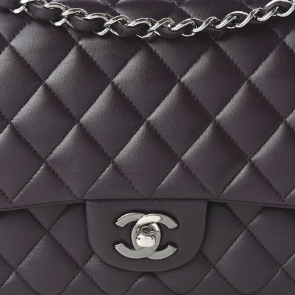 Chanel Lambskin Quilted Medium Double Flap Purple 10 of 10