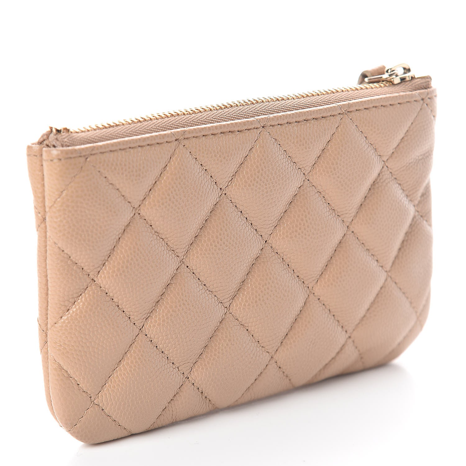 Chanel Caviar Quilted Small Cosmetic Case Beige 3 of 8