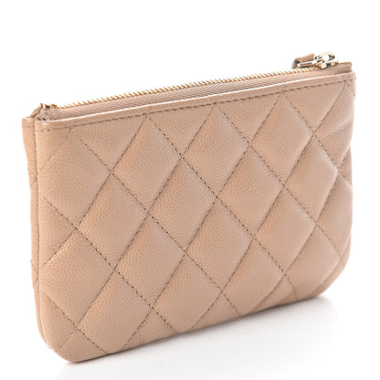 Chanel Caviar Quilted Small Cosmetic Case Beige 3 of 8