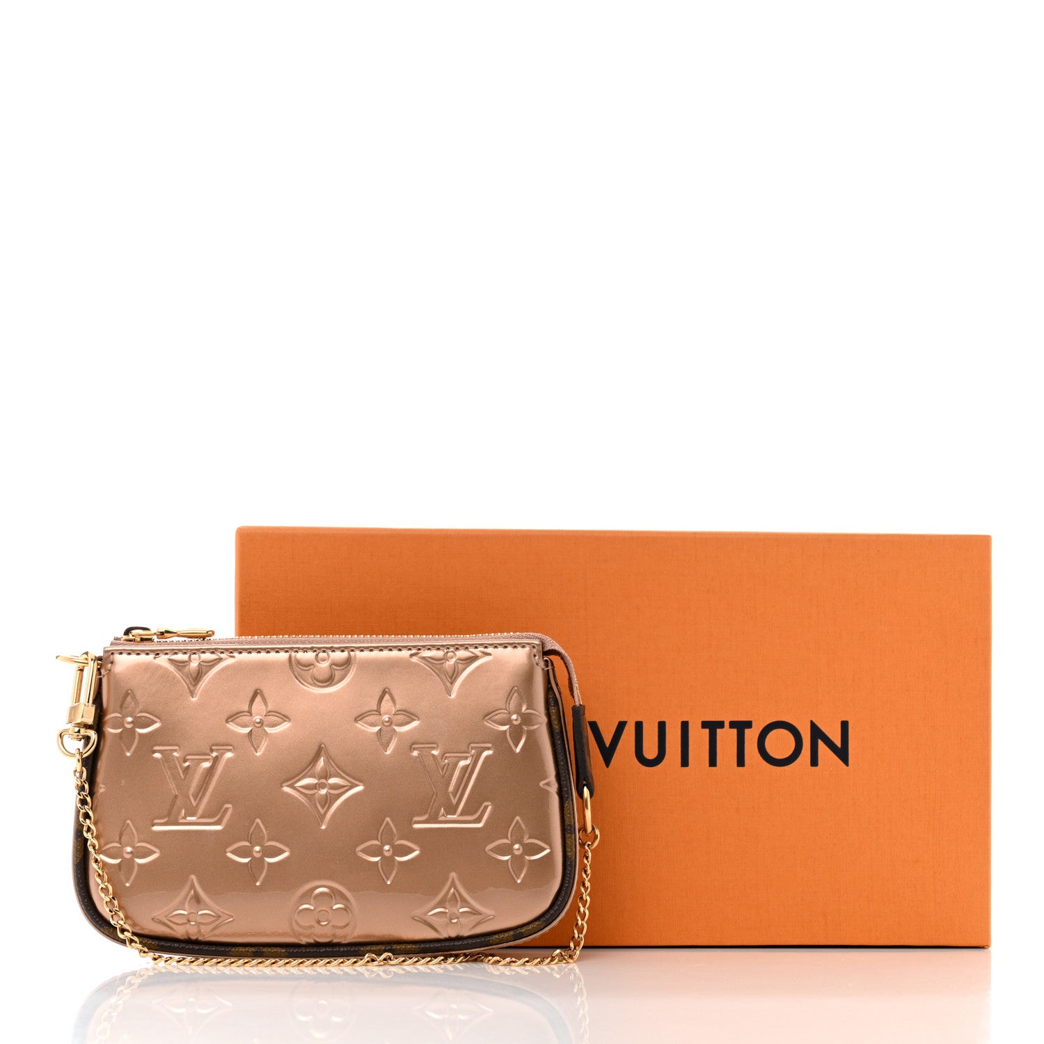 Louis Vuitton Metallic Vernis Mini Pochette Accessories Rose Gold 6 of 6