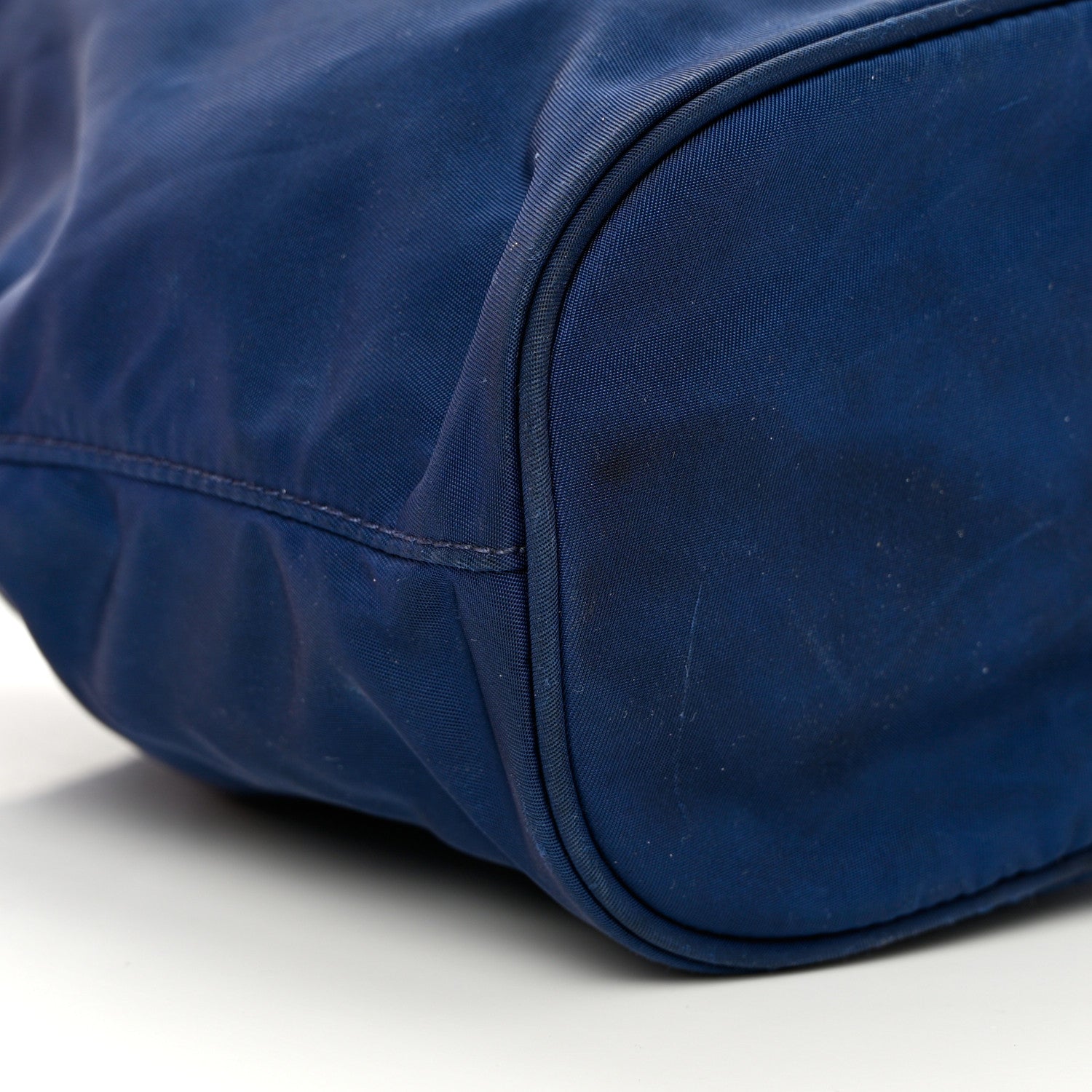 Prada Saffiano Tessuto Nylon Vela Bucket Wristlet Blue 9 of 16