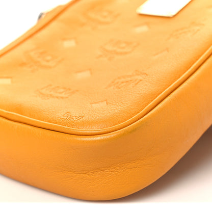 MCM Calfskin Ottomar Monogram Original Belt Bag Golden Mango 10 of 11
