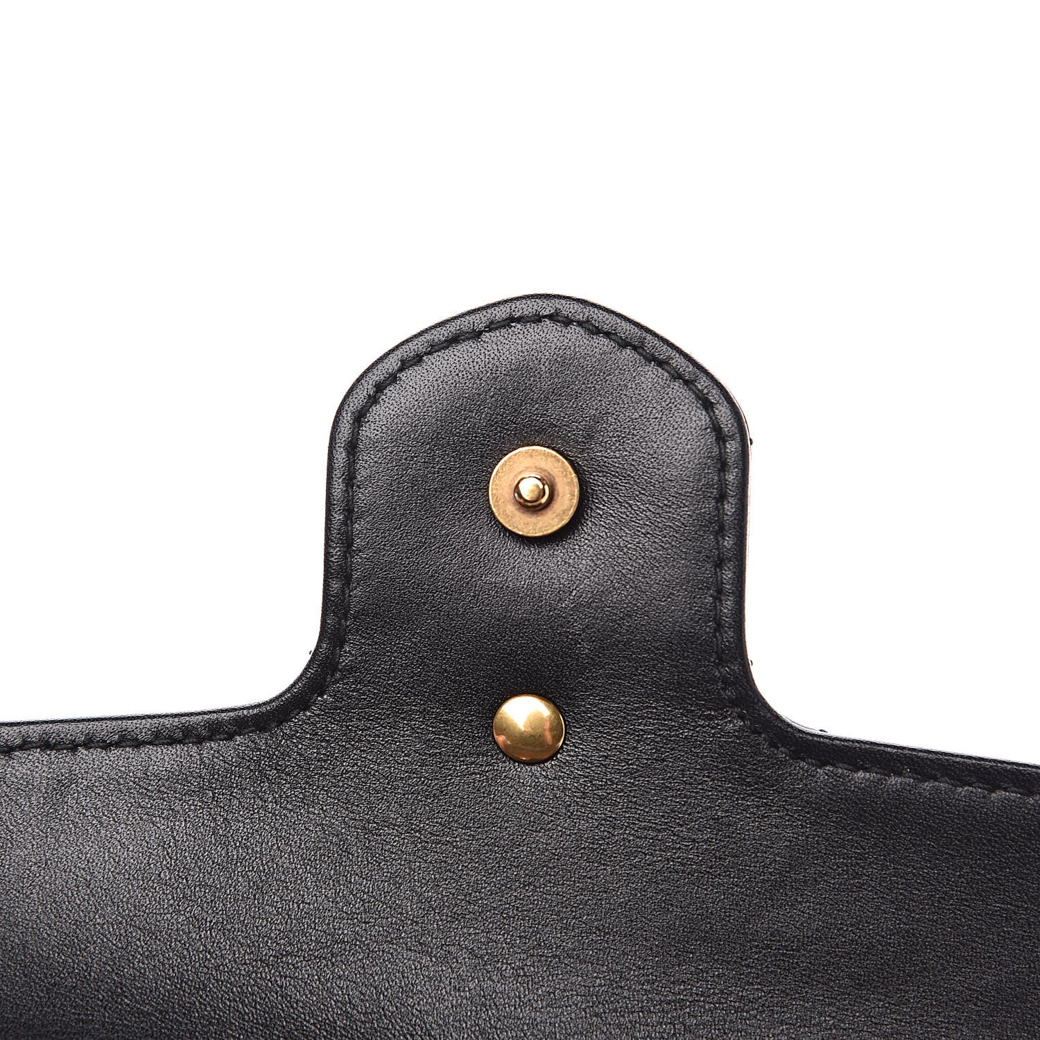 Gucci Calfskin Matelasse Super Mini GG Marmont Shoulder Bag Black 8 of 13