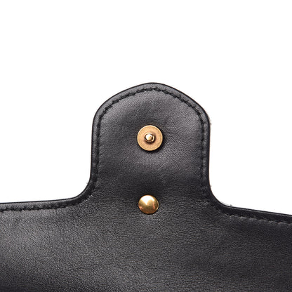 Gucci Calfskin Matelasse Super Mini GG Marmont Shoulder Bag Black 8 of 13