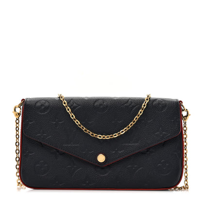 Louis Vuitton Empreinte Pochette Felicie Chain Wallet Marine Rouge 1 of 21
