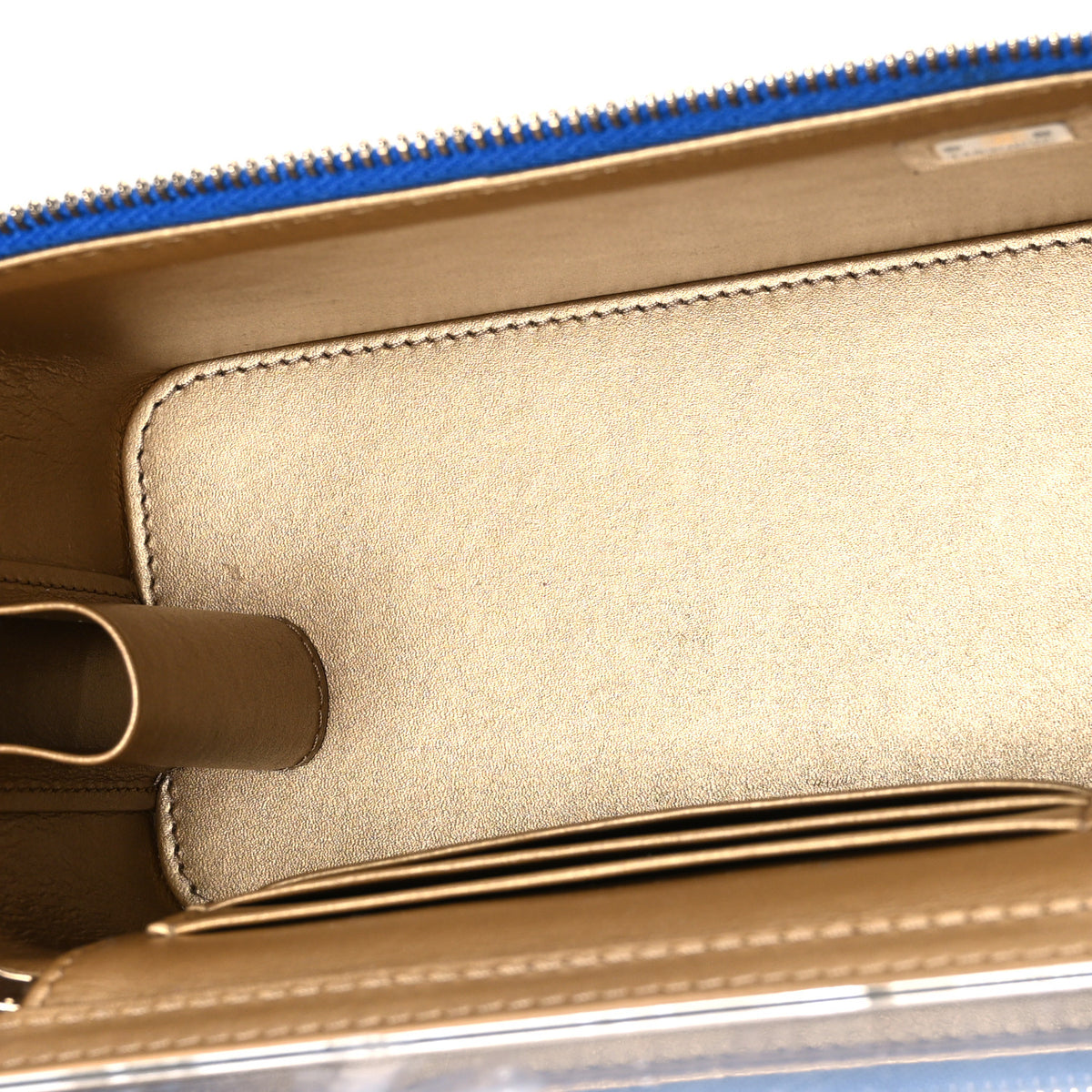Chanel Lambskin Quilted Pearl Crush Small Vanity Case With Chain Blue 5 of 11