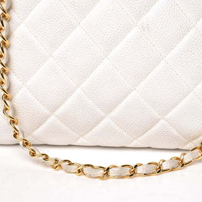 Chanel Caviar Quilted Shoulder Bag White 19 of 20