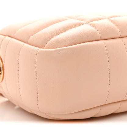 Burberry Lambskin Quilted Mini Lola Camera Bag Peach 8 of 11