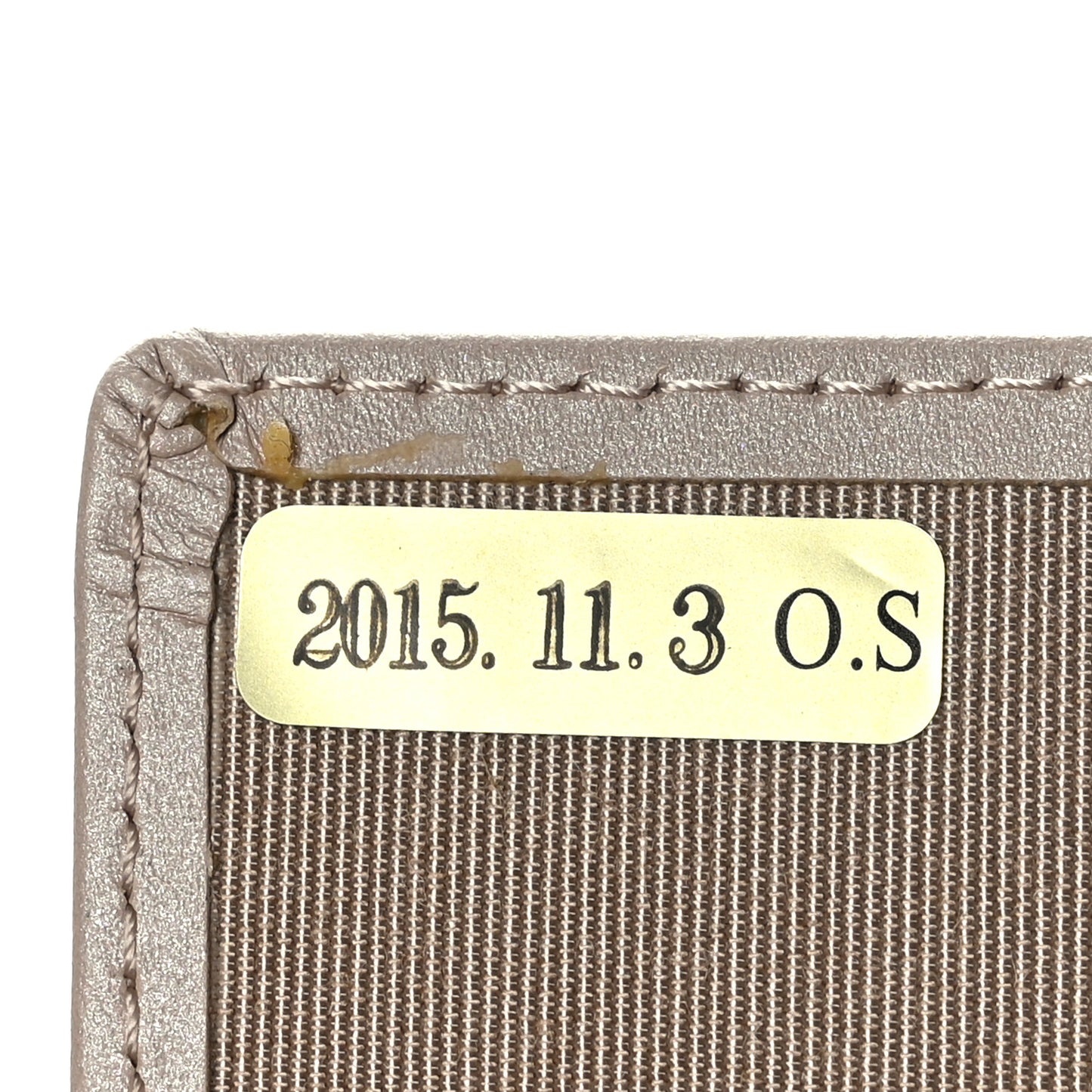Metallic Caviar Quilted 6 Key Holder Light Beige
