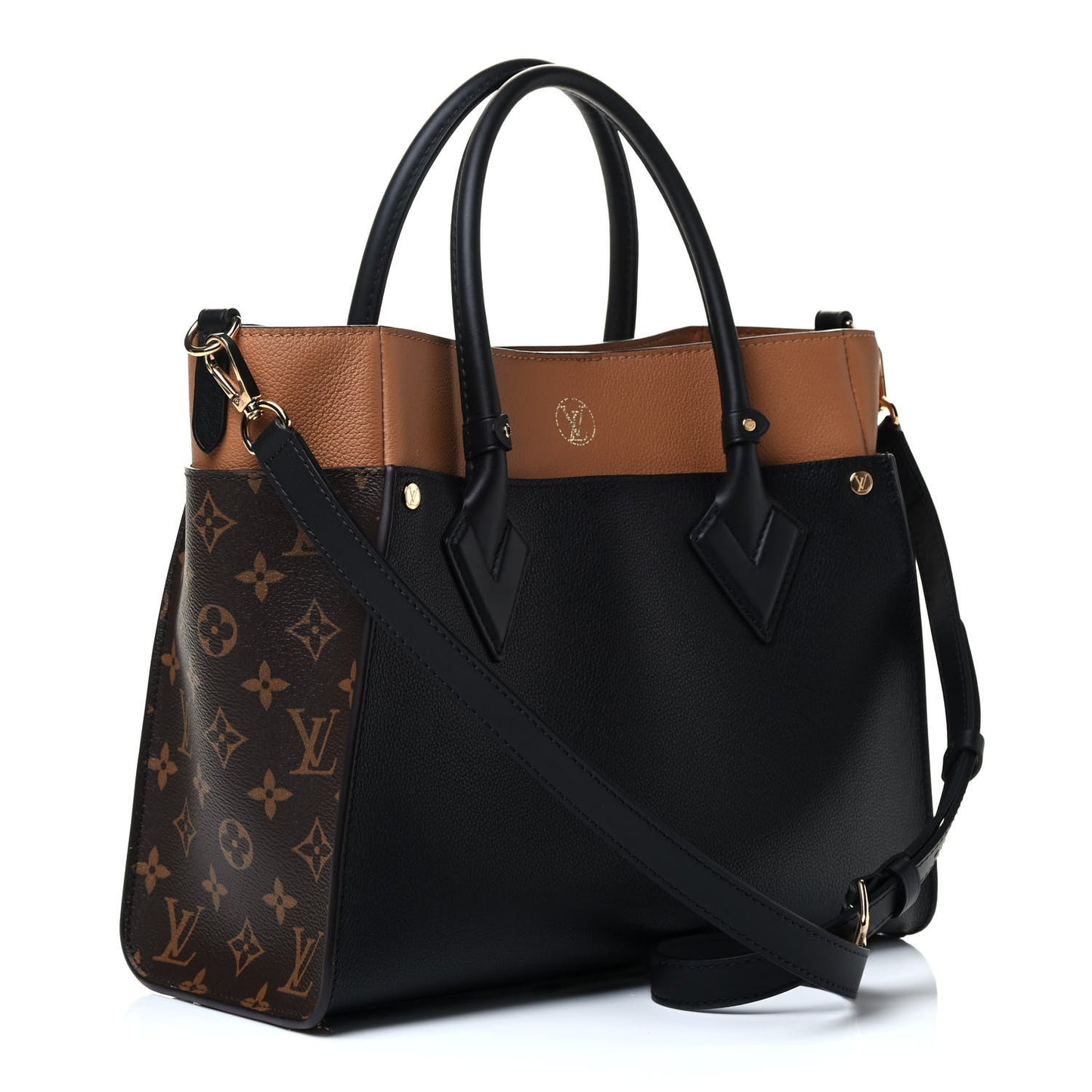 Calfskin Monogram On My Side Black