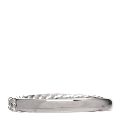 David Yurman Platinum Diamond 2.8mm Partway Eternity Wedding Band Ring 51 5.75 3 of 5