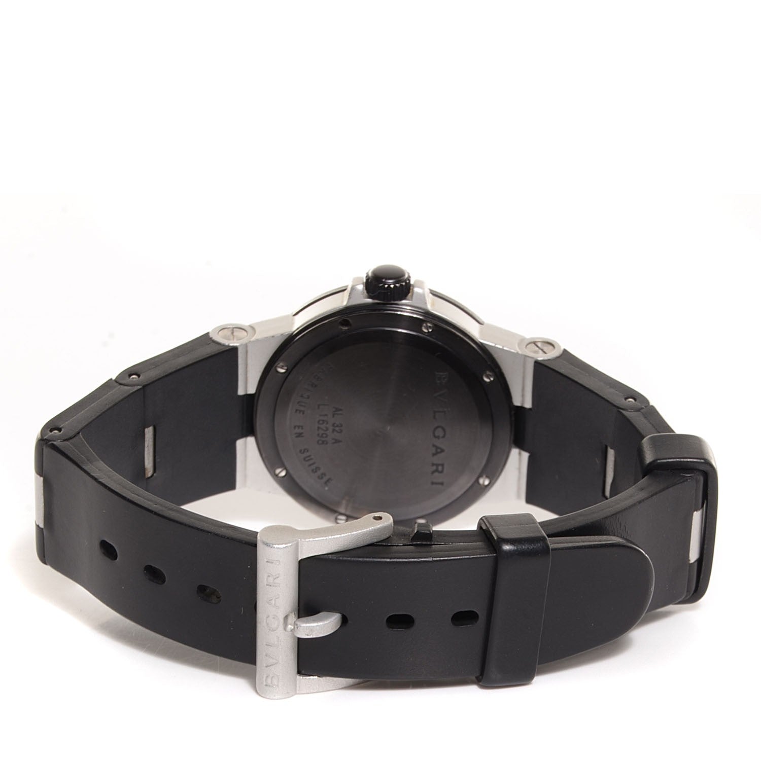 Bulgari Aluminum Rubber 32mm Diagono Quartz Watch 5 of 7