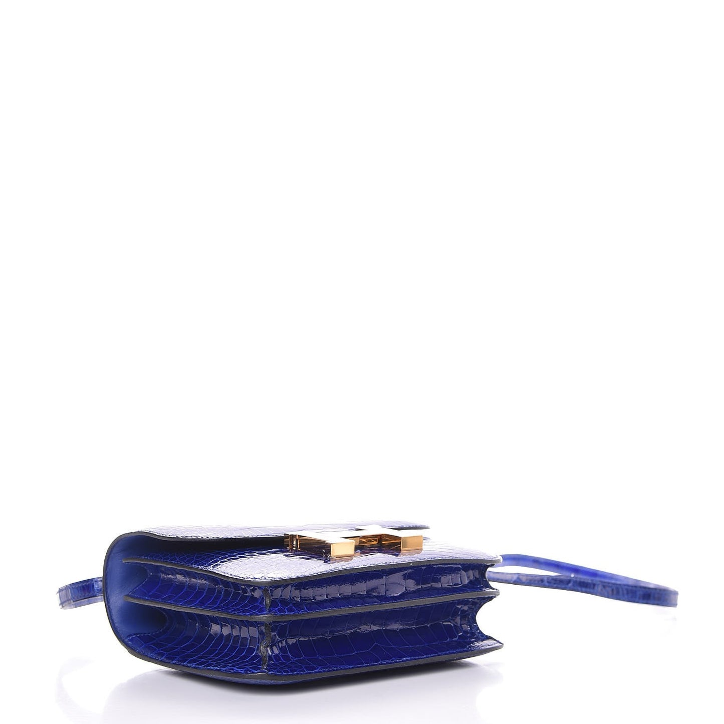 Shiny Alligator Constance 18 Bleu Electrique