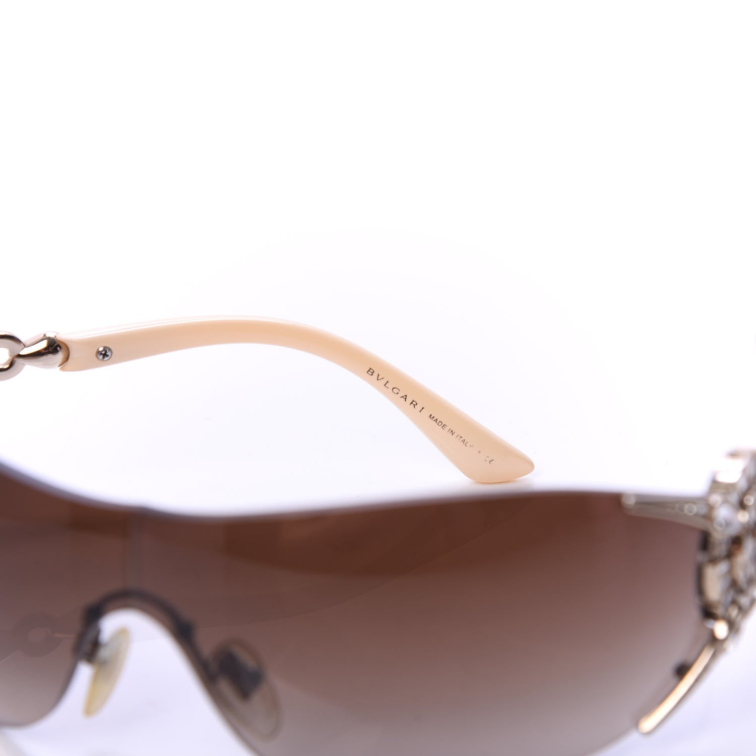 Bulgari Crystal Sunglasses 6039-B Beige 6 of 8