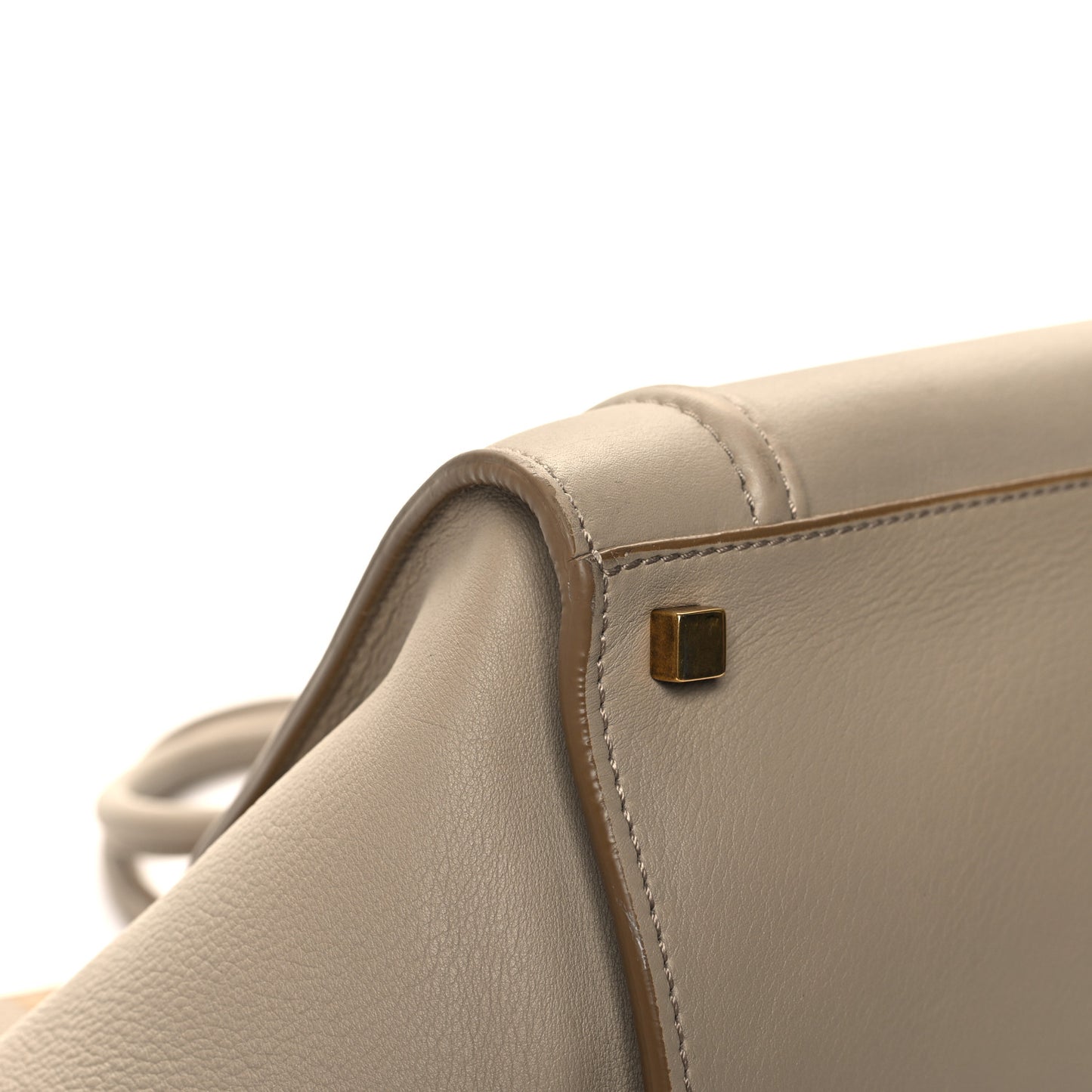 Grained Calfskin Medium Phantom Luggage Beige