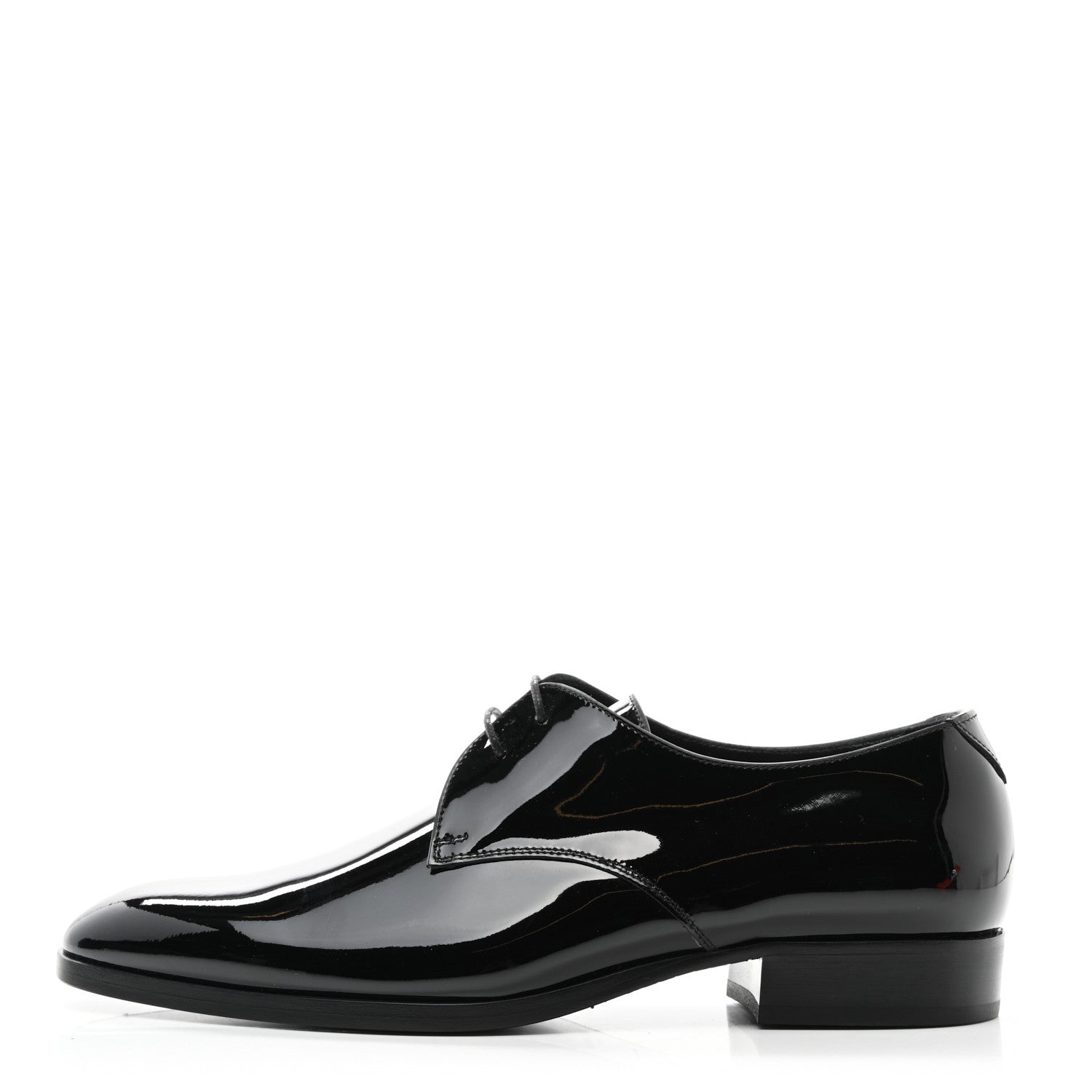 Saint Laurent Patent Baltimora Lace Up Derby Shoes 39 Black 1 of 8