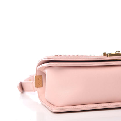 Chanel Lambskin Quilted Medium Chain Detail Boy Flap Light Pink 9 of 10