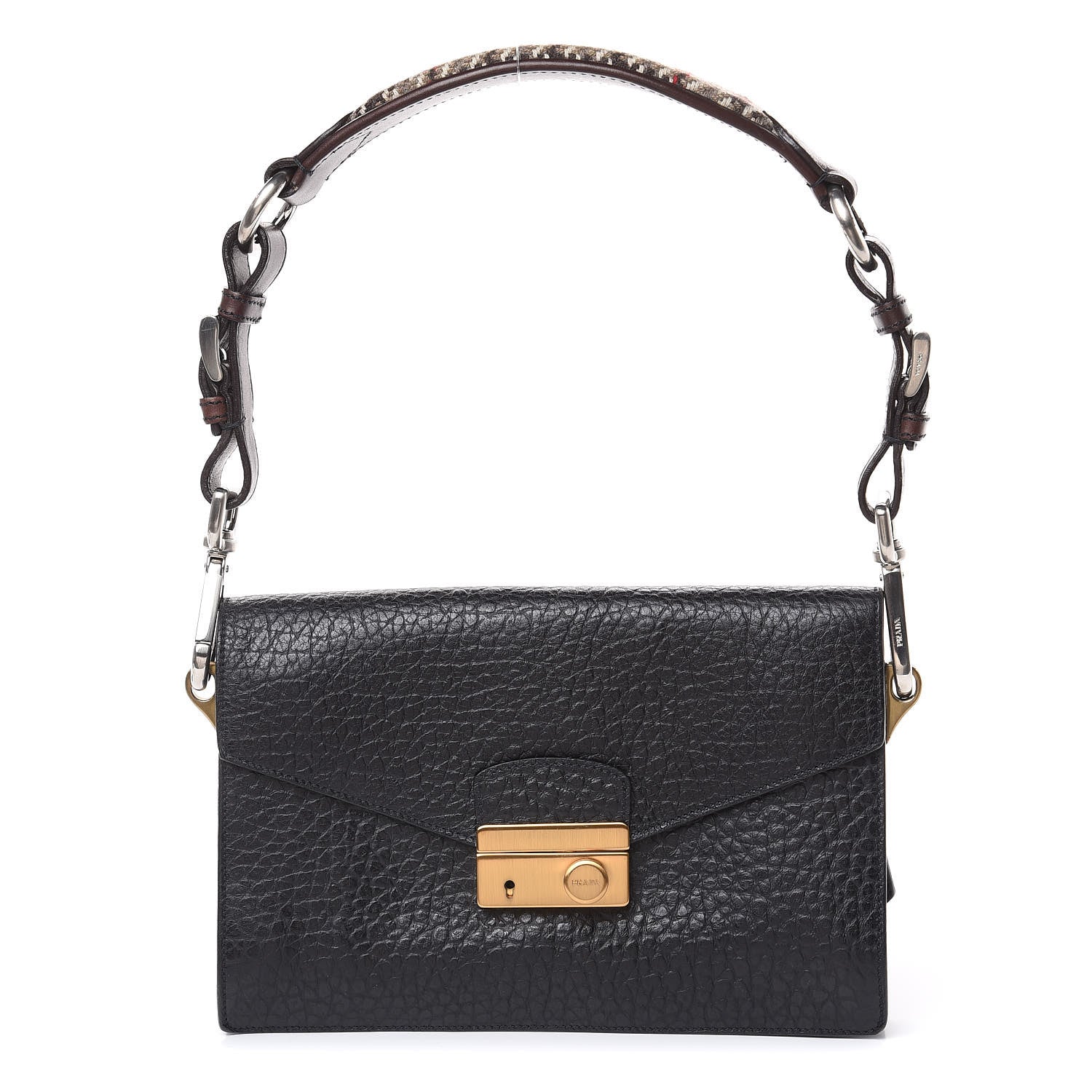 Prada Berlino Sound Semitracolla Bag Black Ebano 450279 – FASHIONPHILE