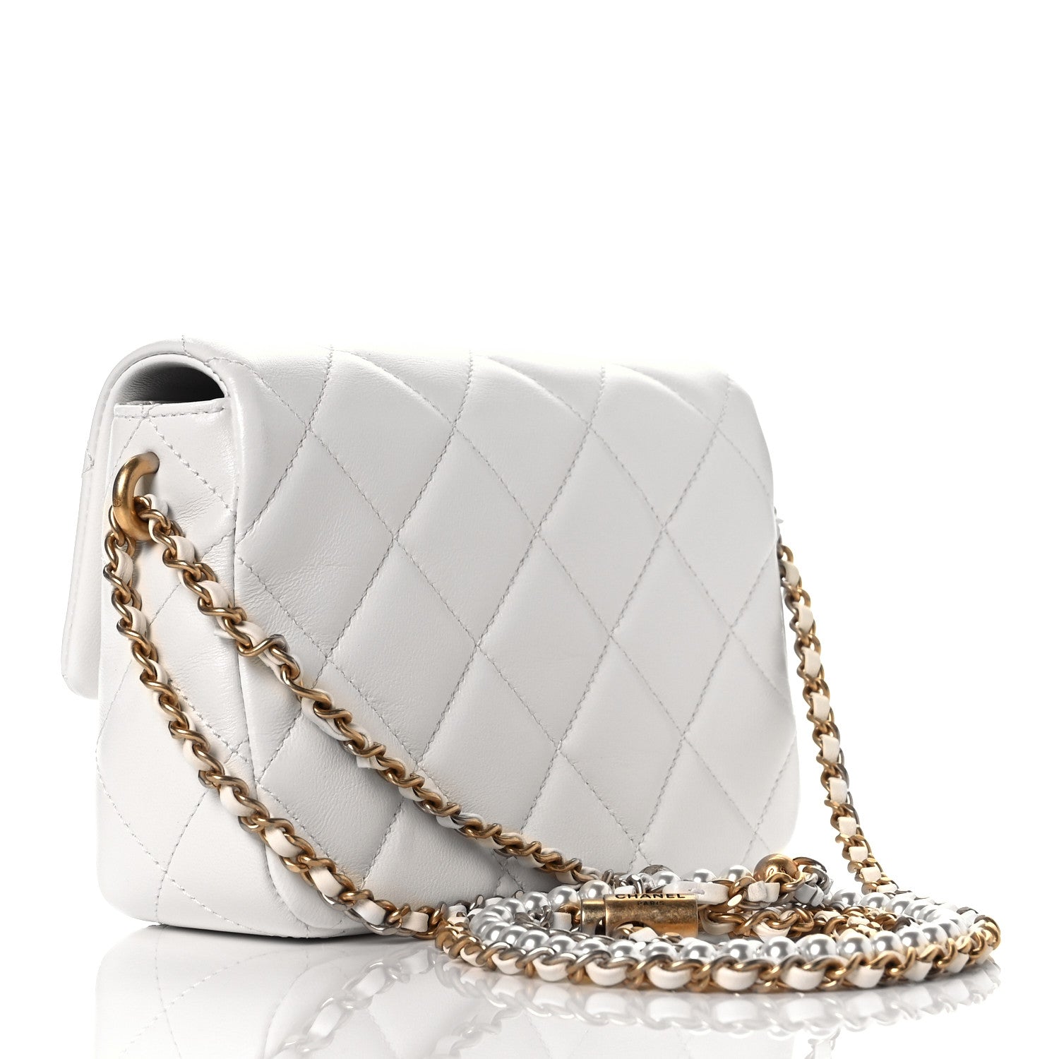 Chanel Lambskin Quilted Mini My Perfect Flap White 3 of 10