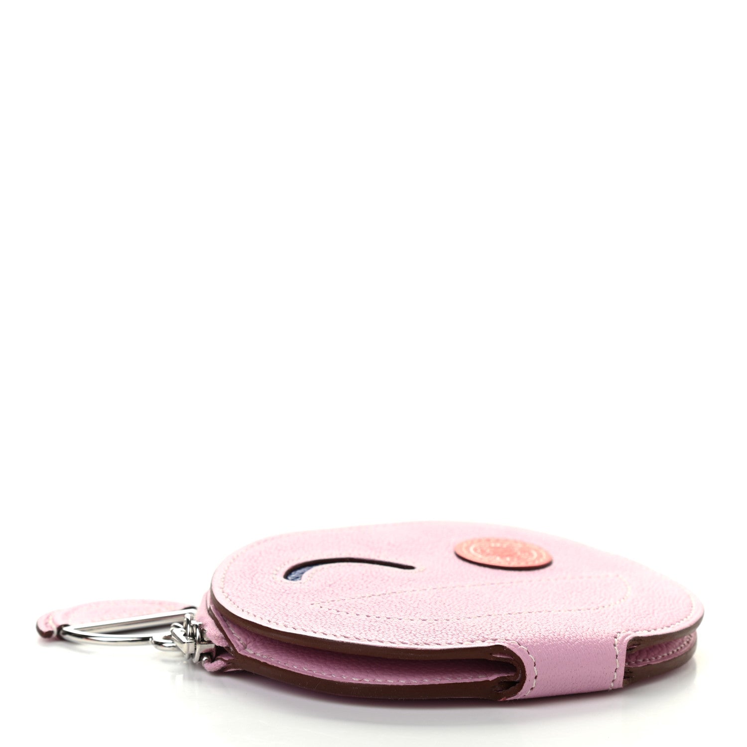 Hermes Chevre Mysore In-The-Loop Wink Card Holder Mauve Sylvestre Bleu Electrique Capucine 4 of 7