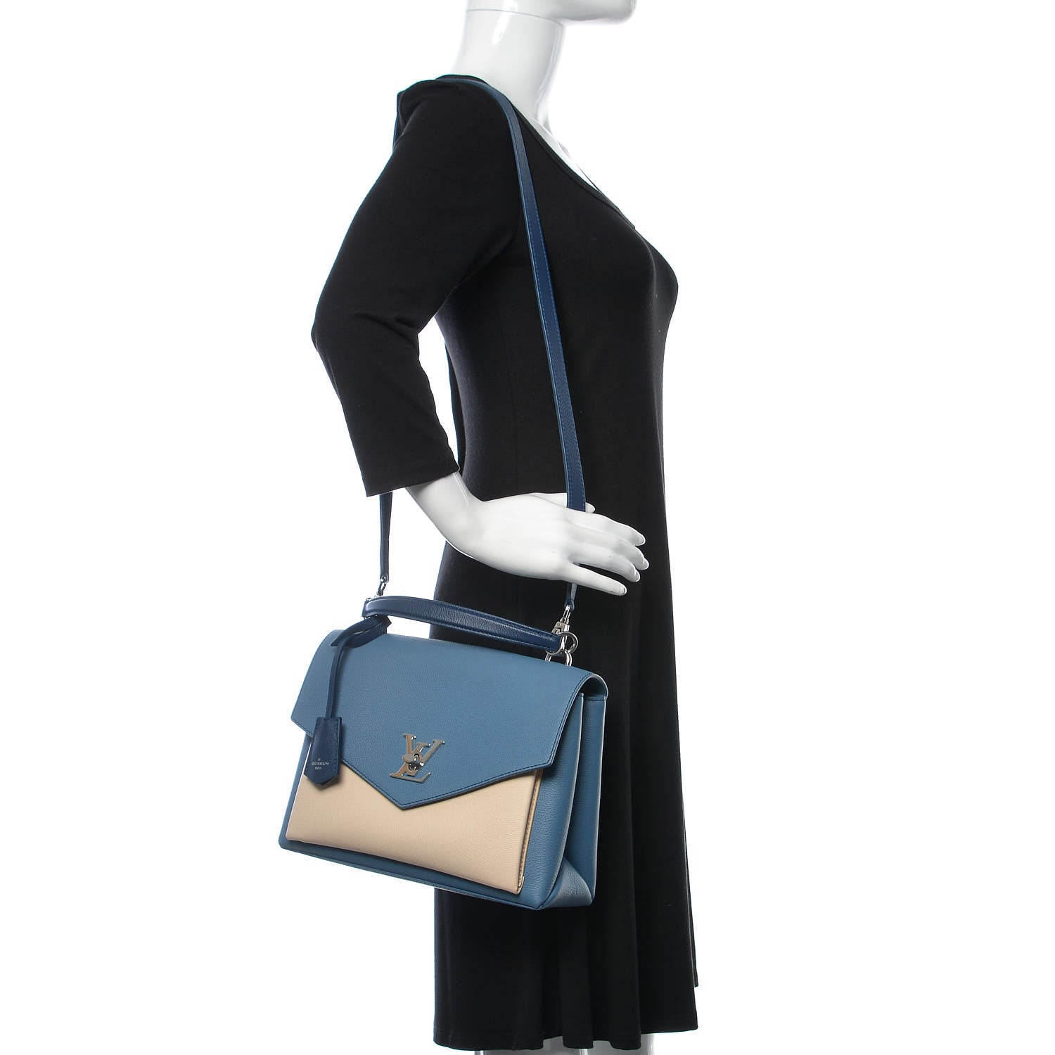 Louis Vuitton Soft Calfskin My Lockme Top Handle Bleuet Vanille 2 of 10