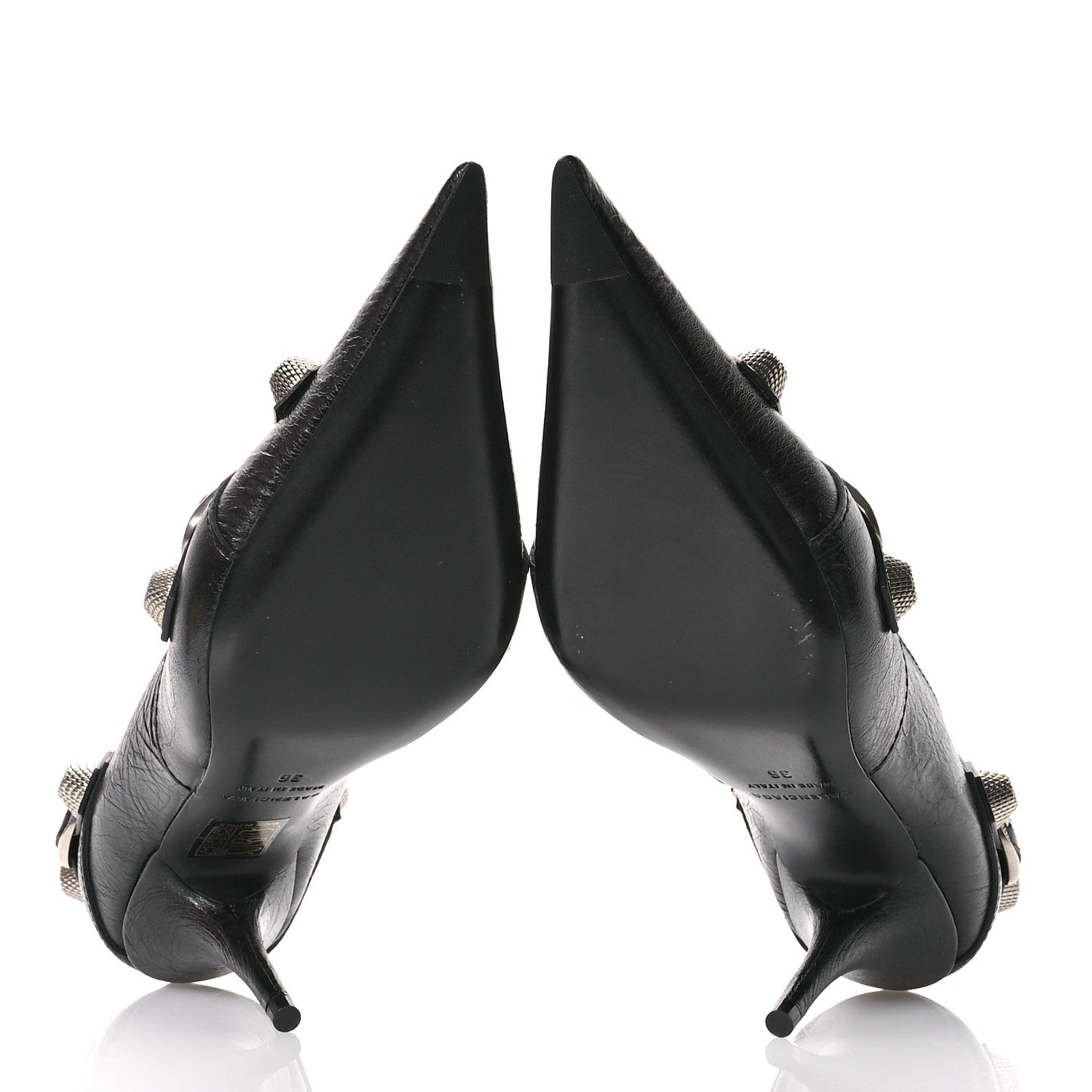 Balenciaga Agneau Arena Cagole 90MM Slingback Pumps 36 Black 6 of 8