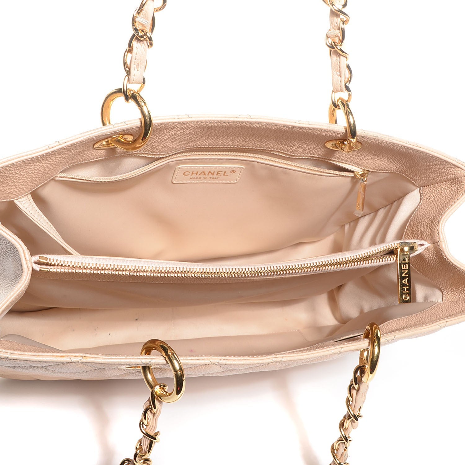 Chanel Caviar Quilted Grand Shopping Tote GST Beige Clair 5 of 7