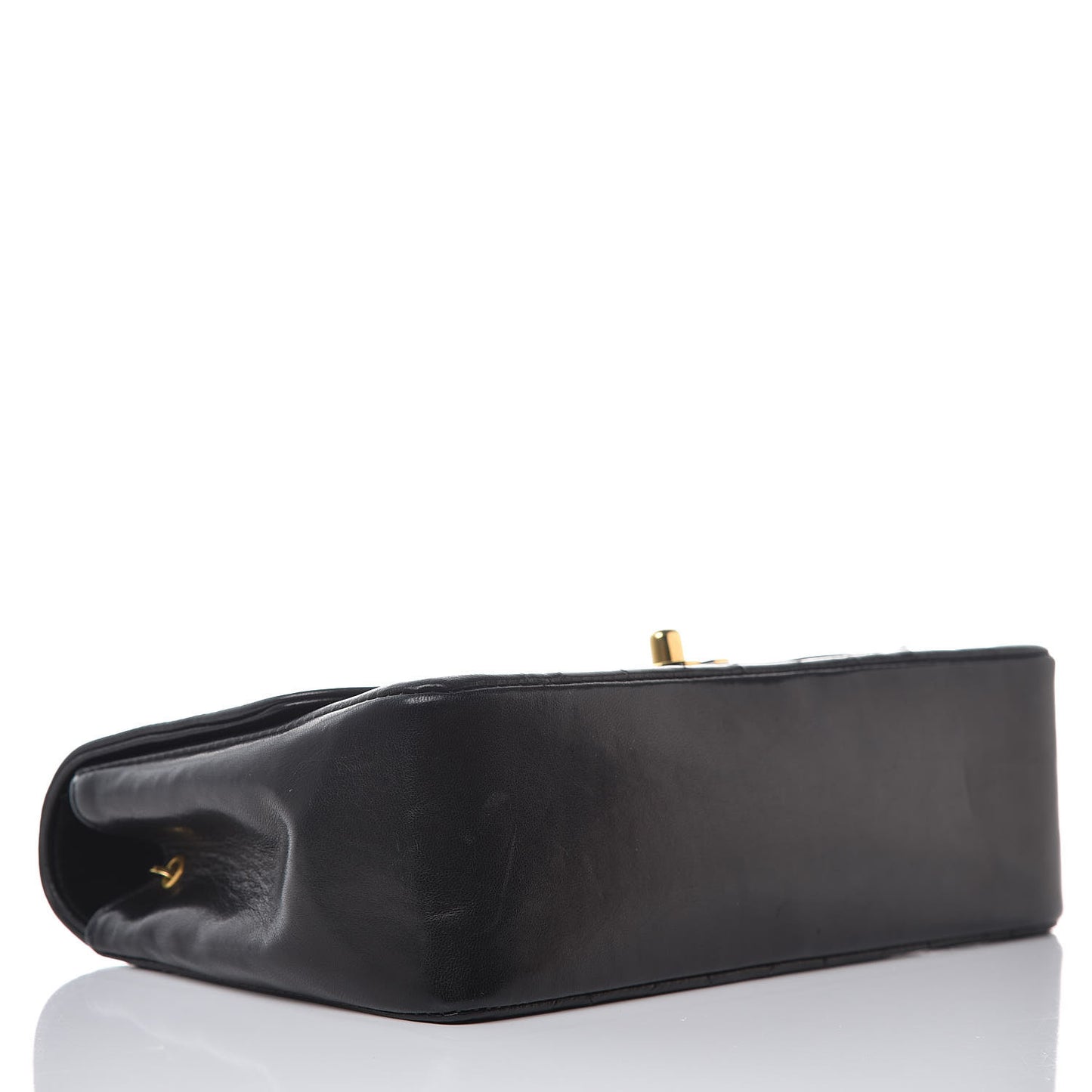 Lambskin Quilted Small Single Flap Black
