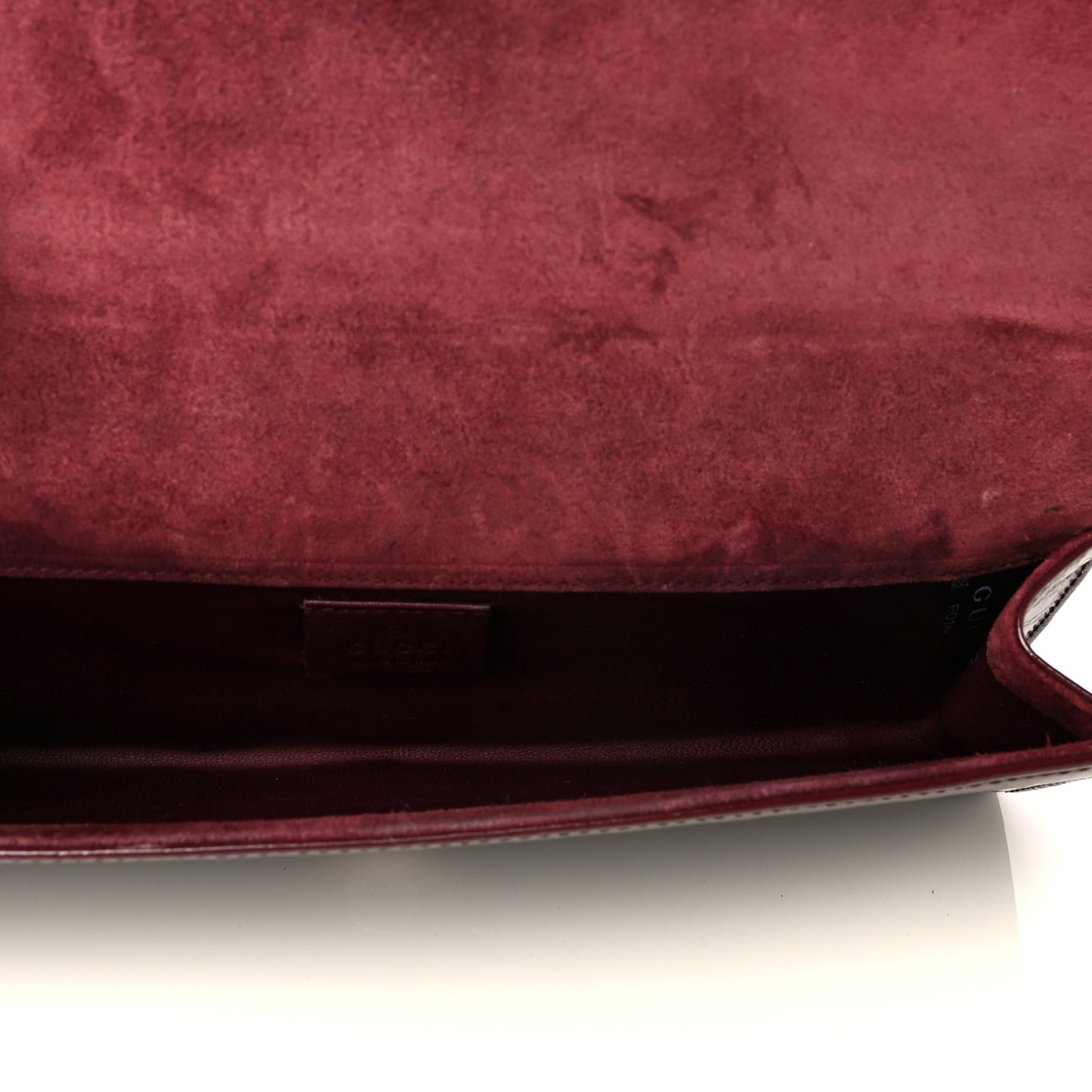 Patent Microguccissima Small Broadway Clutch Burgundy