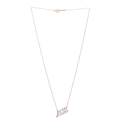 Tiffany 18K Rose Gold Diamond Paloma's Graffiti Kiss Pendant Necklace 3 of 4