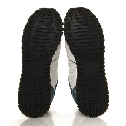 Louis Vuitton Calfskin Monogram Denim Run Away Sneakers 40 White 7 of 10