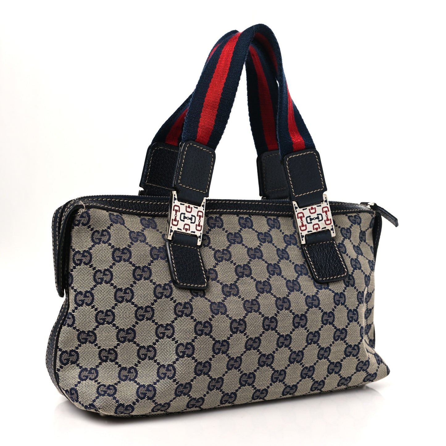 GG Monogram Web Pop Tote Navy