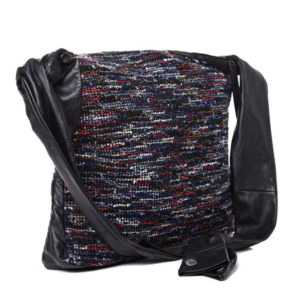 Chanel Tweed Lambskin Large Girl Bag Multicolor Black 2 of 4