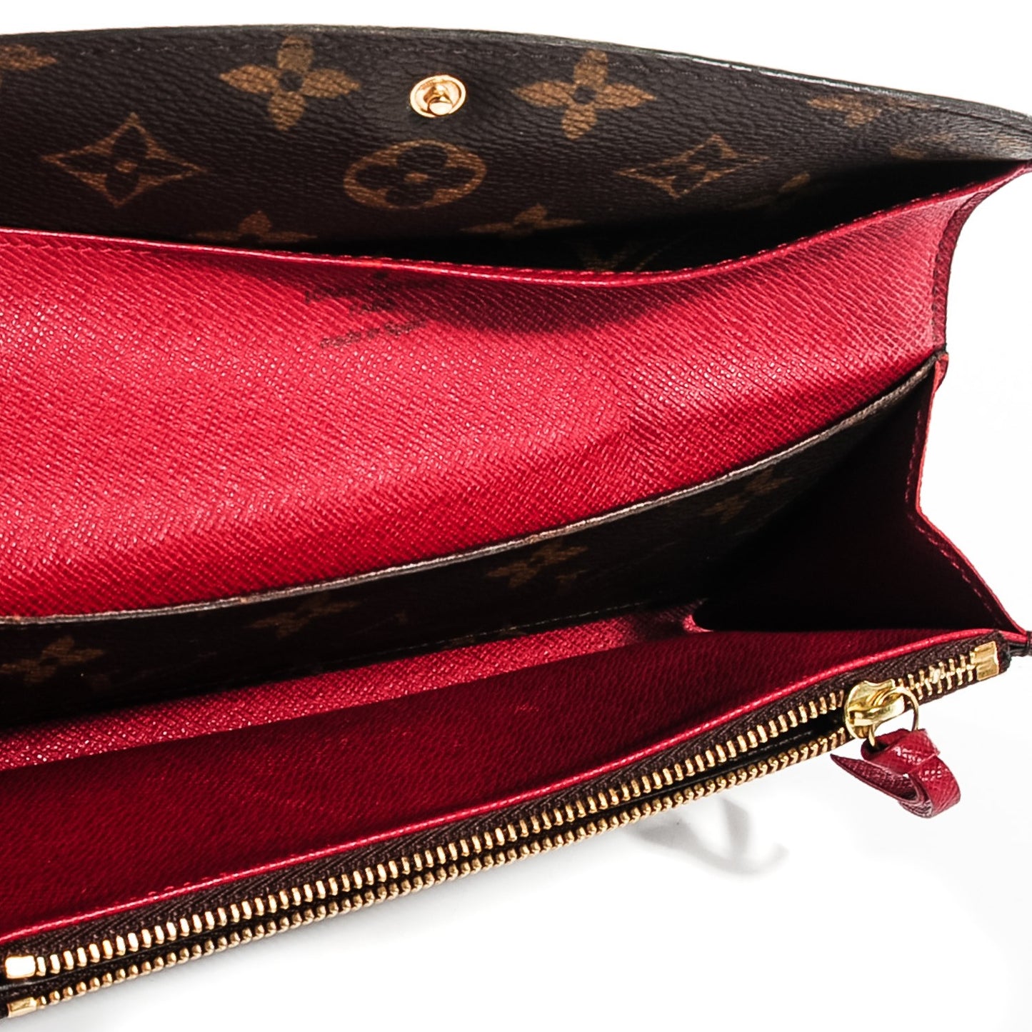 Monogram Emilie Wallet Red