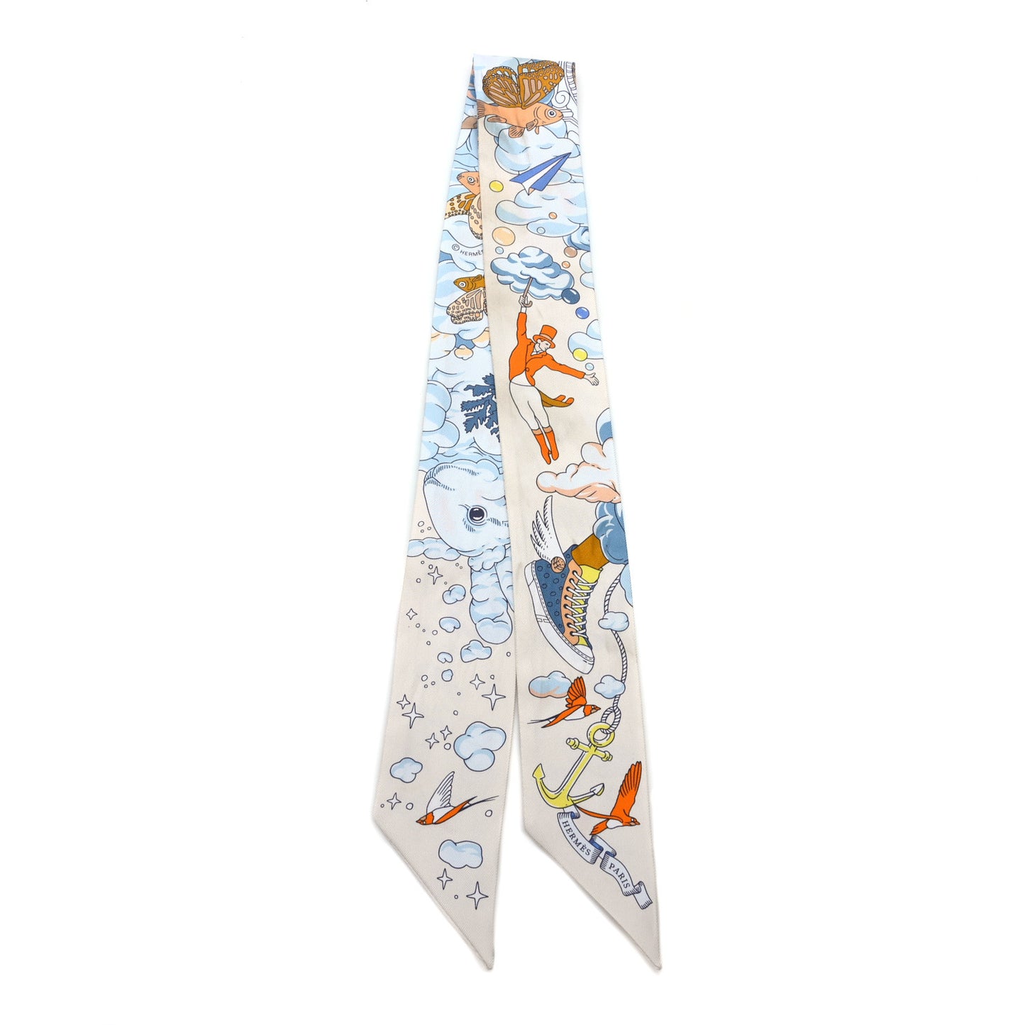 Silk Sur Mon Nuage Twilly Creme Bleu Ciel Orange