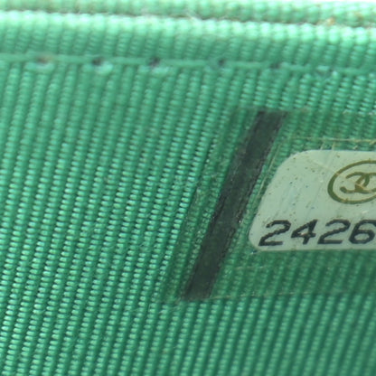 Chanel Tweed Fringe Wallet On Chain WOC Black Green 7 of 10