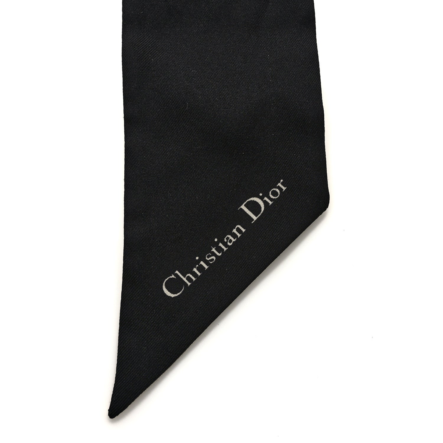 Christian Dior Silk 30 Montaigne Mitzah Scarf Black White 4 of 4