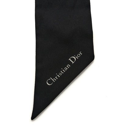 Christian Dior Silk 30 Montaigne Mitzah Scarf Black White 4 of 4