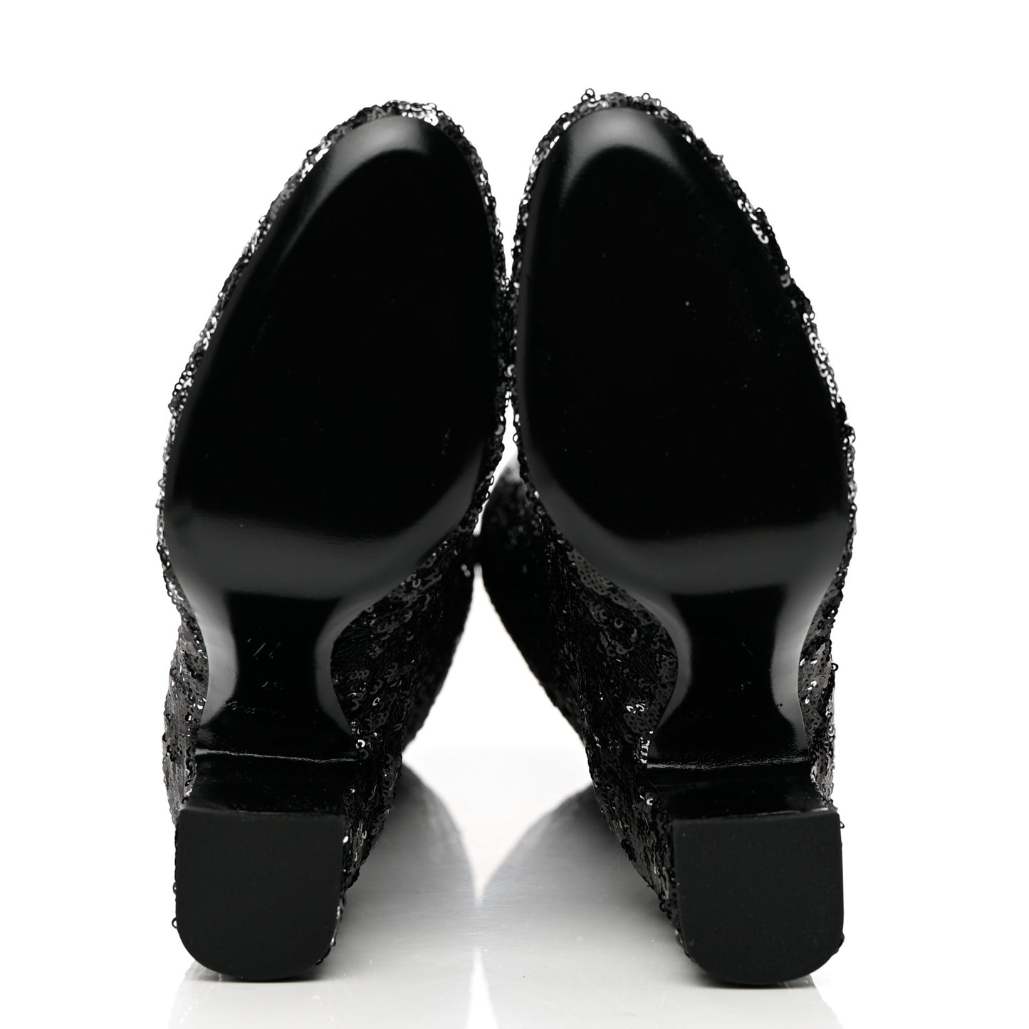 Sequin Donna High Boots 37 Black
