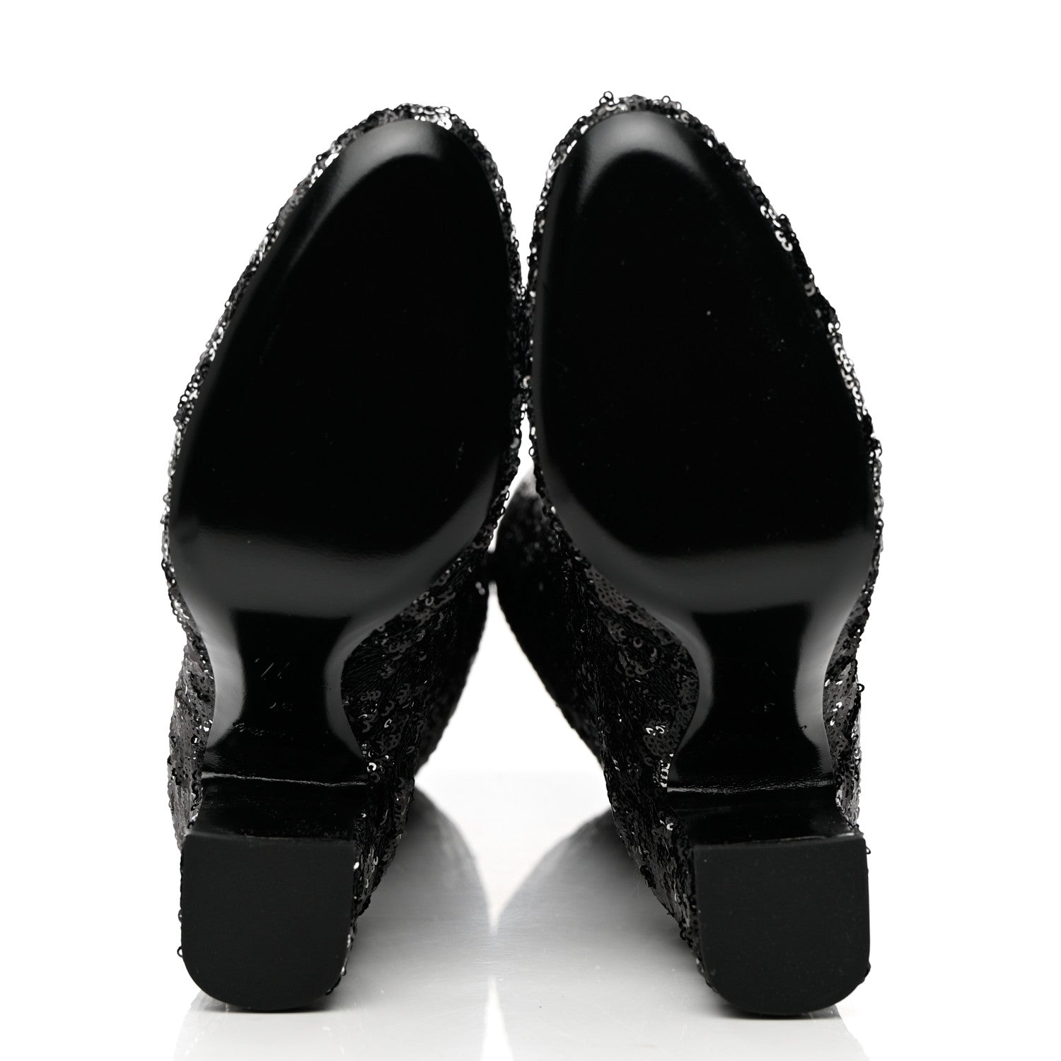 Louis Vuitton Sequin Donna High Boots 37 Black 5 of 9
