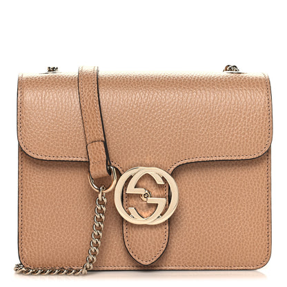 Gucci Dollar Calfskin Small Interlocking G Shoulder Bag Camelia 1 of 12