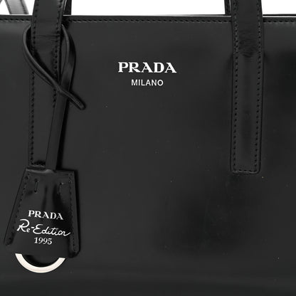 Prada Spazzolato Mini Re-Edition 1995 Double Handle Handbag Black 8 of 10